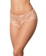 Lace Scalloped Tanga Panty Evening Sand Xs Default Title Undergarments - Tophatter Daily Deals