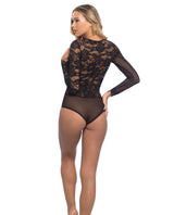 Reneta Eyelash Lace & Microfiber V Plunge Teddy W-snap Crotch Black Lg Undergarments - Tophatter Daily Deals