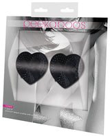 Peekaboos Satin W-black Stone & Bow Premium Pasties - 1 Pair Black Default Title Undergarments - Tophatter Daily Deals