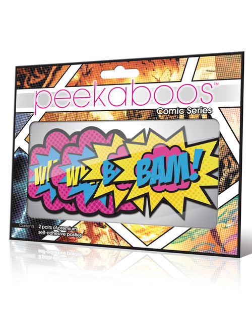 Peekaboos Wham-bam Superhero Pasties - 2 Pair Default Title Undergarments - Tophatter Daily Deals