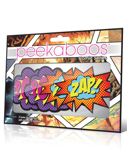 Peekaboos Pow-zap Superhero Pasties - 2 Pair Default Title Undergarments - Tophatter Daily Deals