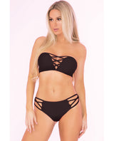 Pink Lipstick Truth Or Bare 2pc Bra Set Black S-m Default Title Undergarments - Tophatter Daily Deals