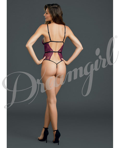 Strappy Lace Teddy Sparkling Grape O-s All Undergarments - Tophatter Daily Deals