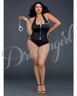 3 Pc Swat Me Front Zipper Cami & Handcuffs Black Qn Default Title Costumes - Tophatter Daily Deals