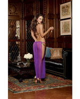 3 Pc Halter Bra W-coin Trim, Thong W-attached Mesh Skirt & Neck Collar W-chain Leash Gold O-s Costumes - Tophatter Daily Deals