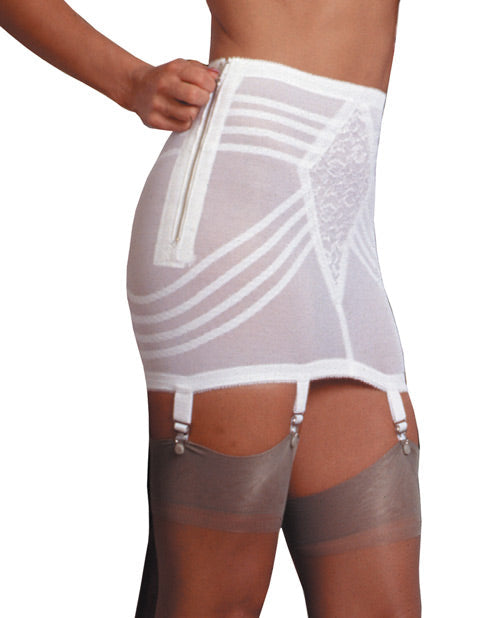 Rago Shapewear Zippered Open Bottom Girdle White 2x Default Title Plus Undergarments - Tophatter Daily Deals