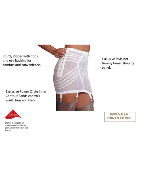 Rago Shapewear Zippered Open Bottom Girdle White 2x Plus Undergarments - Tophatter Daily Deals
