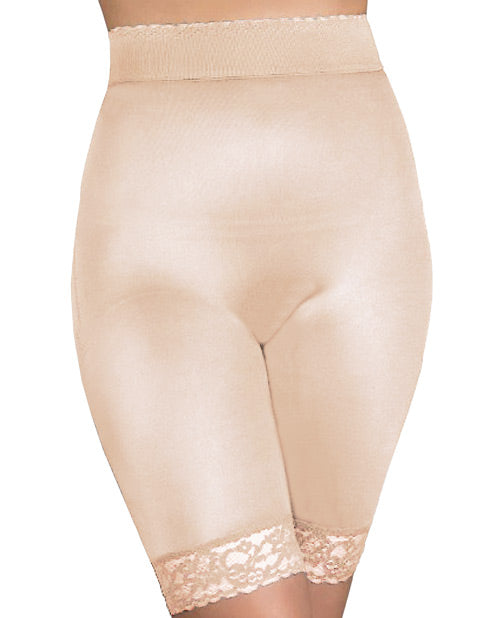 Rago Shapewear Long Leg Shaper W-gripper Stretch Lace Bottom Beige Sm Default Title Undergarments - Tophatter Daily Deals