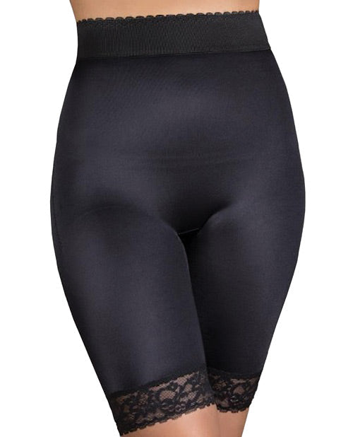 Rago Shapewear Long Leg Shaper W-gripper Stretch Lace Bottom Black 8x Default Title Plus Undergarments - Tophatter Daily Deals
