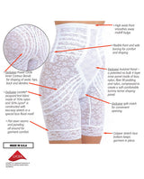 Rago Shapewear High Waist Long Leg Shaper White 8x Plus Undergarments - Tophatter Daily Deals