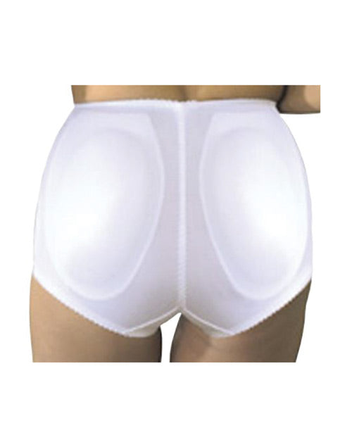 Rago Shapewear Rear Shaper Panty Brief Light Shaping W-removable Contour Pads White Sm Undergarments - Tophatter Daily Deals