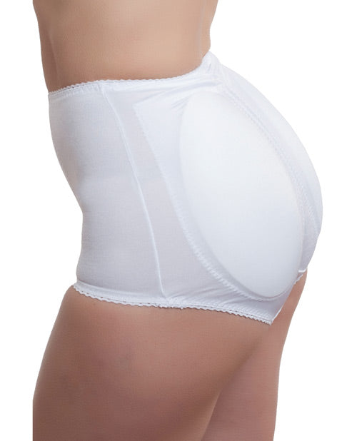 Rago Shapewear Rear Shaper Panty Brief Light Shaping W-removable Contour Pads White Xl Undergarments - Tophatter Daily Deals