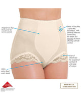 Rago Shapewear Panty Brief Light Shaping Beige 6x Plus Undergarments - Tophatter Daily Deals