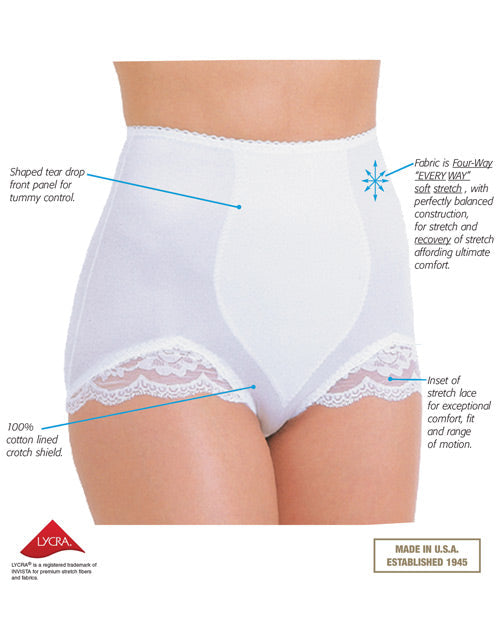 Rago Shapewear Panty Brief Light Shaping White Sm Undergarments - Tophatter Daily Deals