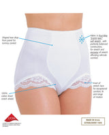 Rago Shapewear Panty Brief Light Shaping White Sm Undergarments - Tophatter Daily Deals
