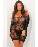 Seductive Lace Dress Black 1x-2x Default Title All Undergarments - Tophatter Daily Deals