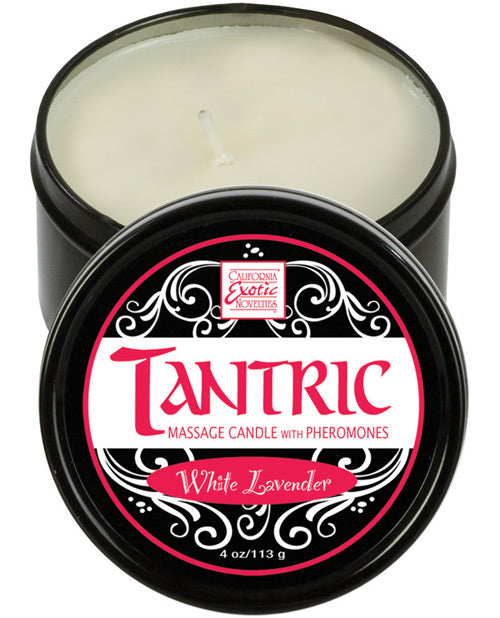 Tantric Soy Candle W-pheromones - White Lavender Default Title Setting The Mood - Tophatter Daily Deals