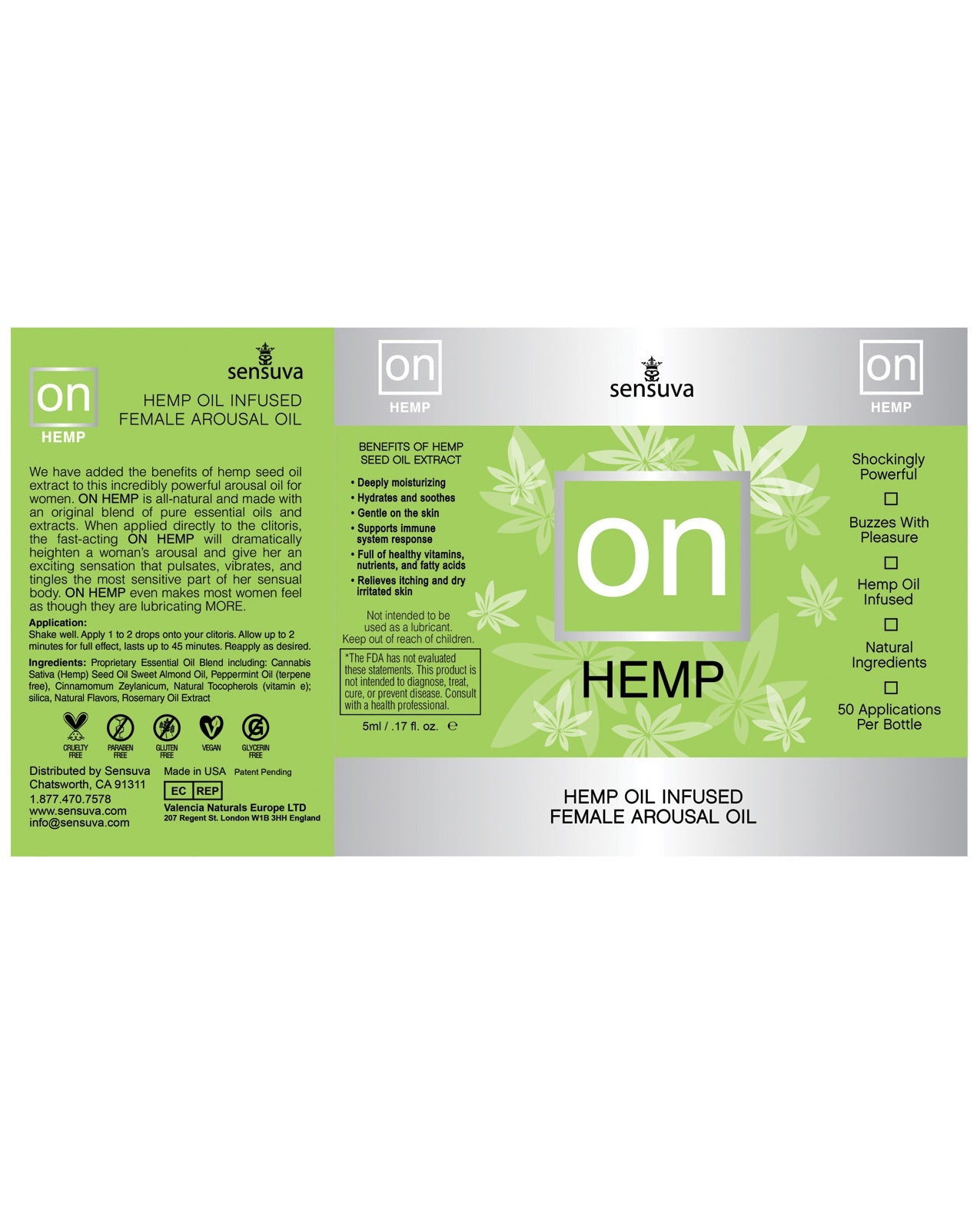Promo Sensuva On Hemp Oil Infused Female Arousal Oil 12pc Refill Kit W-tester & Stir Sticks Sexual Enhancers - Tophatter Daily Deals