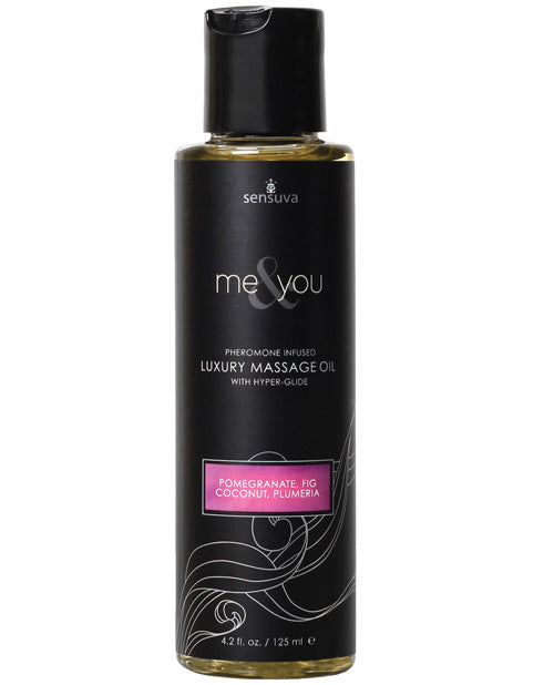 Sensuva Me & You Massage Oil - 4.2 Oz Pomegranate Fig-coconut Plumeria Default Title Massage Oils, Lotions, Creams & Gels - Tophatter Daily Deals