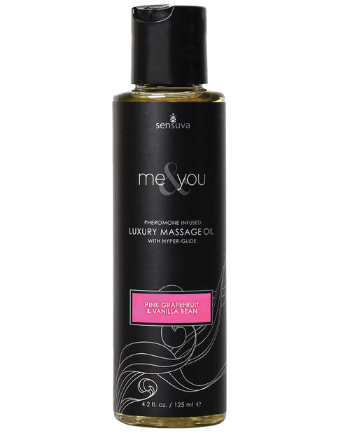 Sensuva Me & You Massage Oil - 4.2 Oz Grapefruit Vanilla Default Title Massage Oils, Lotions, Creams And Gels - Tophatter Daily Deals