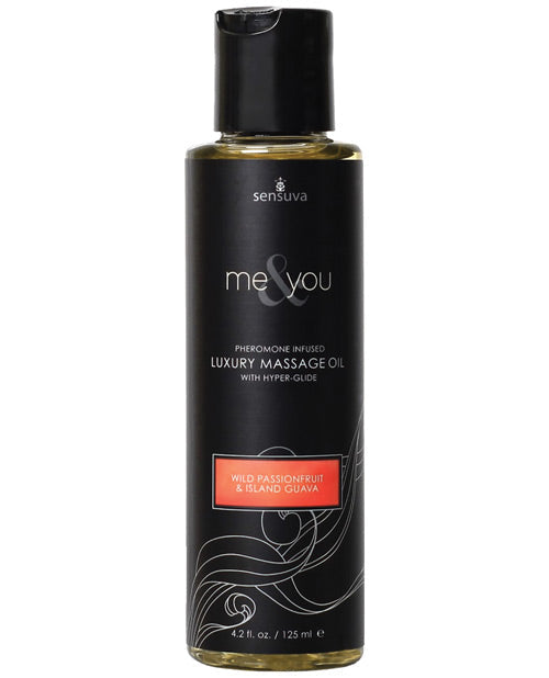 Sensuva Me & You Massage Oil - 4.2 Oz Passion Fruit Guava Default Title Massage Oils, Lotions, Creams & Gels - Tophatter Daily Deals