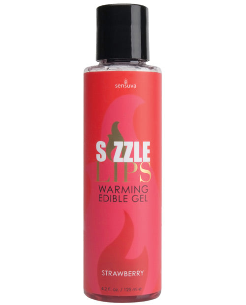 Sizzle Lips Warming Gel - 4.2 Oz Bottle Strawberry Default Title Sexual Enhancers - Tophatter Daily Deals