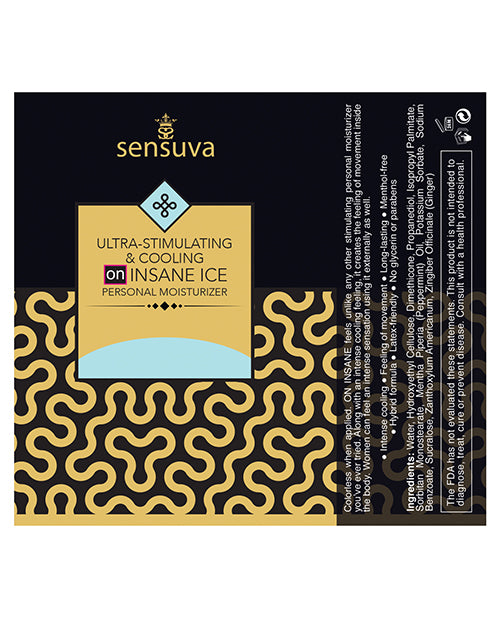 Sensuva Ultra Stimulating On Insane Ice Personal Moisturizer - 1.93 Oz Lubes - Tophatter Daily Deals
