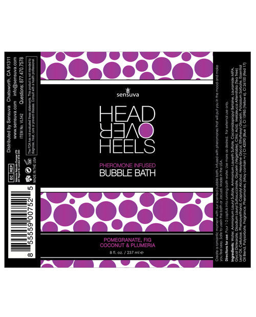 Sensuva Head Over Heels Bubble Bath - 8 Oz Pomegranate-fig-coconut-plumeria Bath & Body - Tophatter Daily Deals