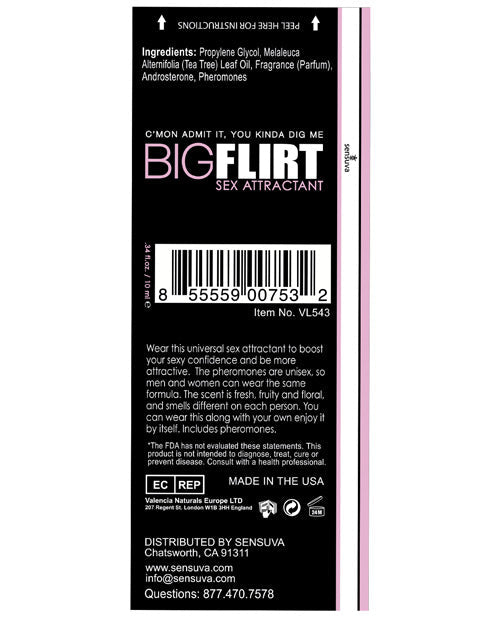 Sensuva You Big Flirt W-pheromones - .34 Oz Setting The Mood - Tophatter Daily Deals