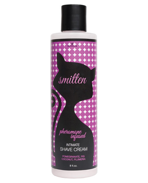 Smitten Intimate Shave Cream - 8 Oz Pomegranate-fig-coconut & Plumeria Default Title Bath & Body - Tophatter Daily Deals