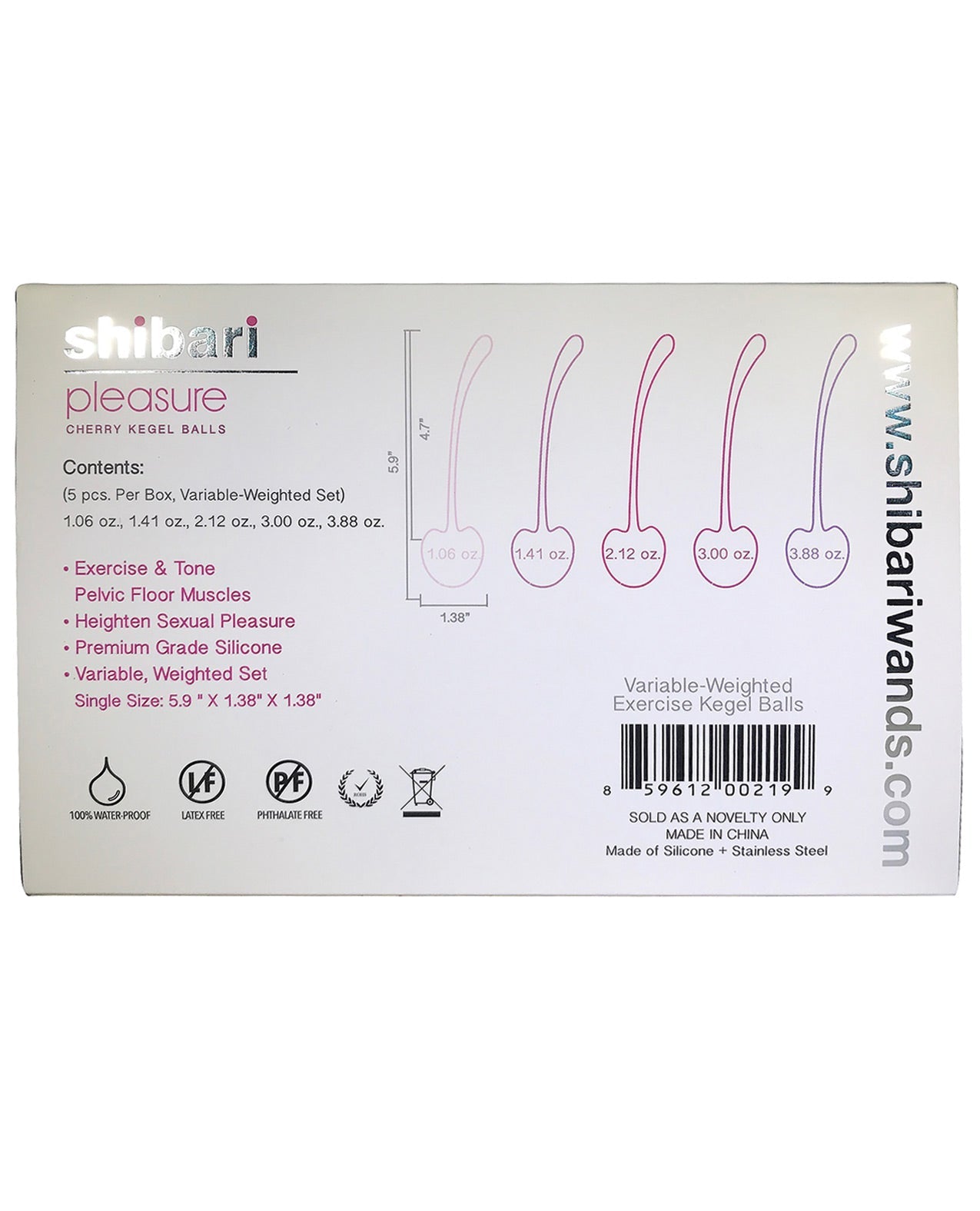 Shibari Pleasure Cherry Kegel Balls - Pack Of 5 Sexual Enhancers - Tophatter Daily Deals