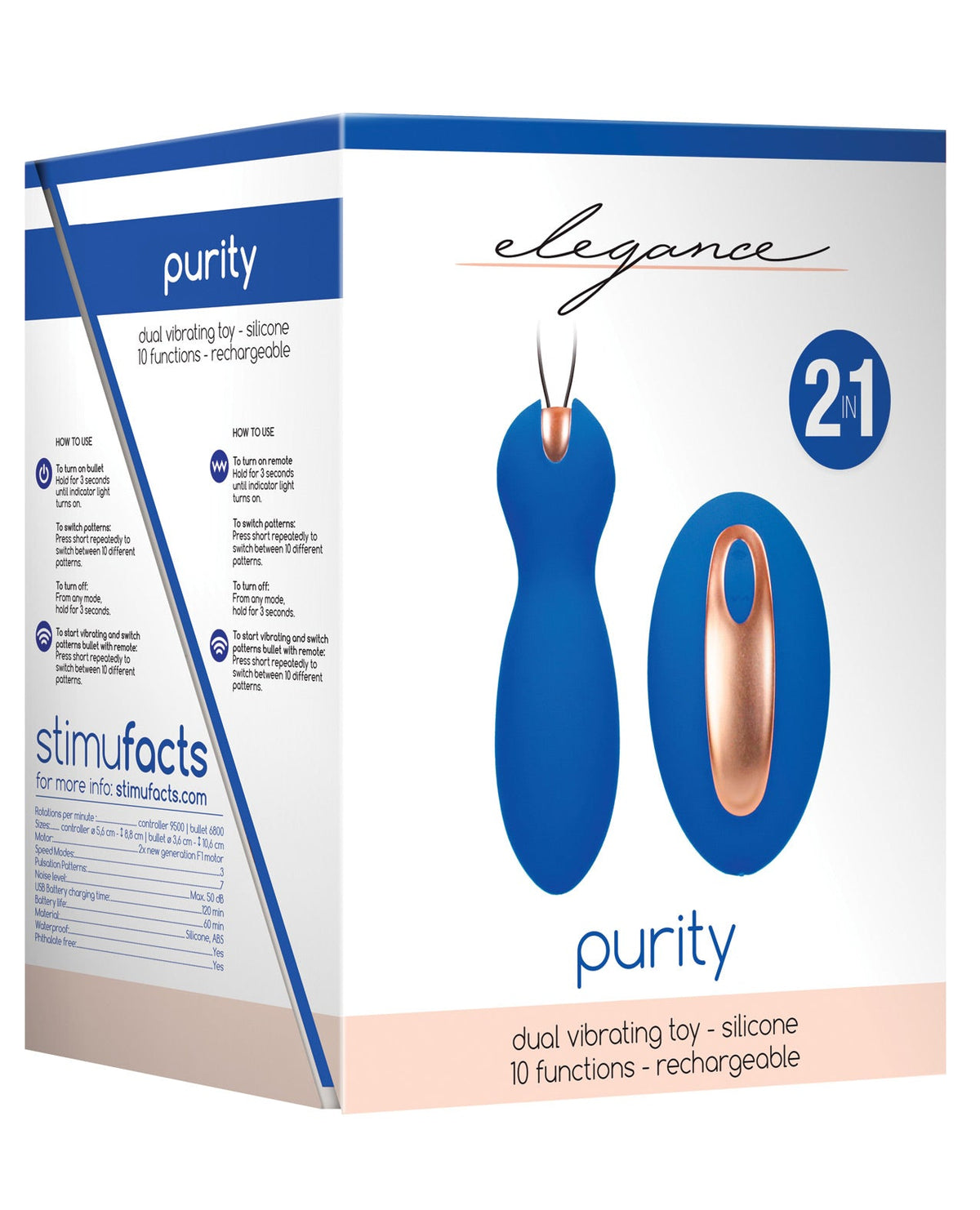 Shots Elegance Dual Vibrating Bullet & Remote - Blue Default Title Sexual Enhancers - Tophatter Daily Deals
