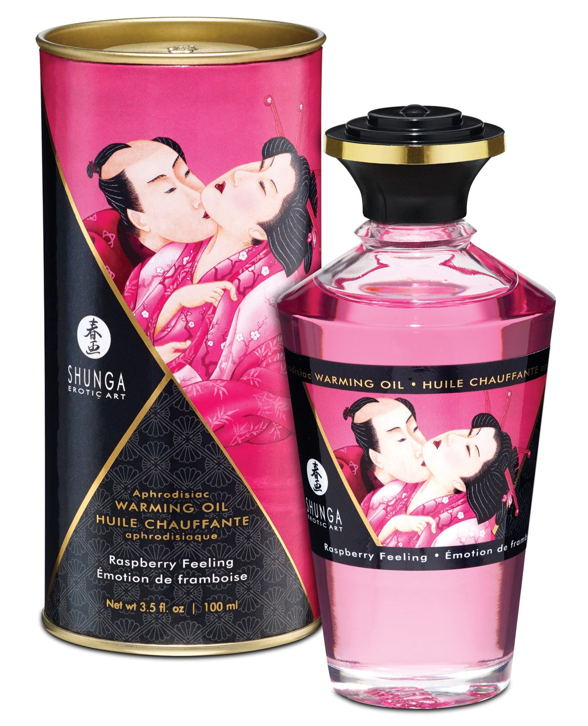 Shunga Warming Oil Raspberry Feeling - 3.5 Oz. Default Title Massage Oils, Lotions, Creams & Gels - Tophatter Daily Deals