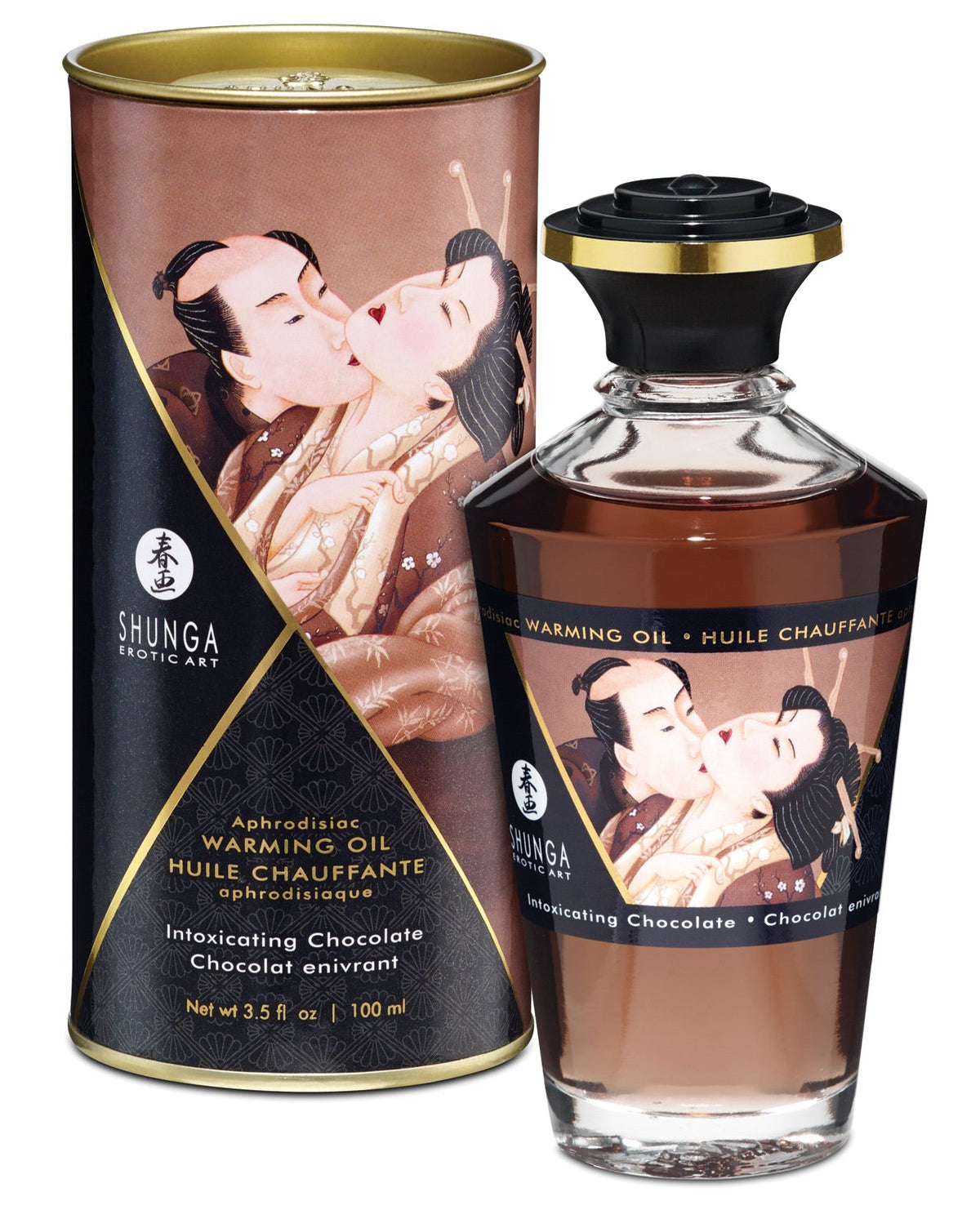 Shunga Warming Oil Intoxicating Chocolate - 3.5 Oz. Default Title Massage Oils, Lotions, Creams & Gels - Tophatter Daily Deals