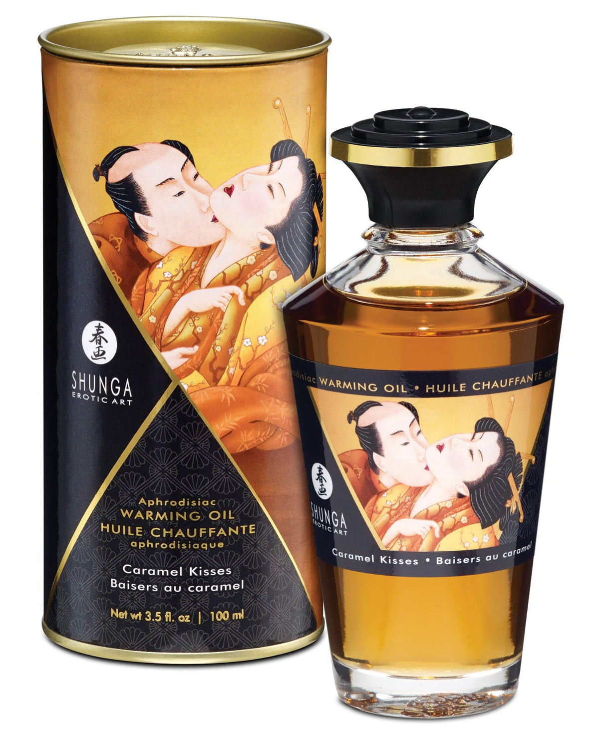 Shunga Warming Oil Caramel Kisses - 3.5 Oz. Default Title Massage Oils, Lotions, Creams & Gels - Tophatter Daily Deals