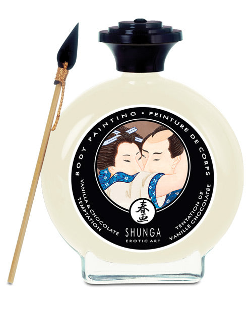 Shunga Edible Body Paint - 3.5 Oz Vanilla & Chocolate Temptation Default Title Body Fun - Tophatter Daily Deals