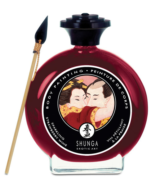 Shunga Edible Body Paint - 3.5 Oz Champagne & Strawberries Default Title Body Fun - Tophatter Daily Deals