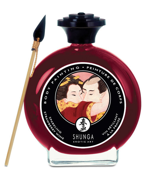 Shunga Edible Body Paint - 3.5 Oz Champagne & Strawberries Default Title Body Fun - Tophatter Daily Deals