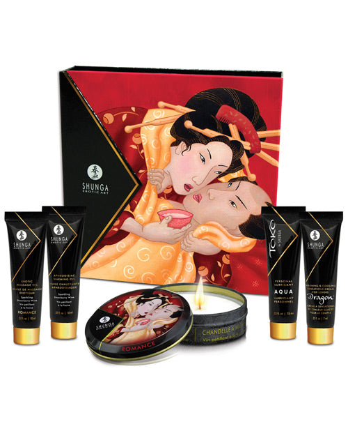 Shunga Geisha's Secret Luxury Gift Set - Sparkling Strawberry Wine Default Title Setting The Mood - Tophatter Daily Deals