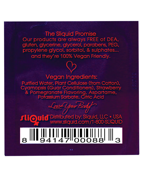 Sliquid Swirl Lubricant Pillow - .17 Oz Strawberry Pomegranate Lubes - Tophatter Daily Deals