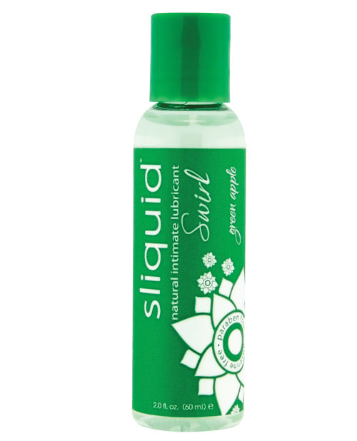 Sliquid Naturals Swirl Lubricant - 2 Oz Green Apple Default Title Lubes - Tophatter Daily Deals