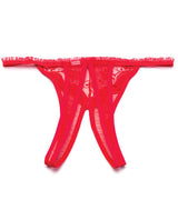 Scalloped Embroidery Crotchless Panty Red O-s Undergarments - Tophatter Daily Deals