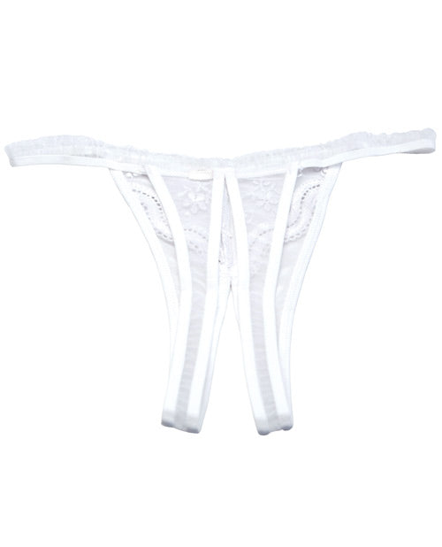 Scalloped Embroidery Crotchless Panty White O-s Undergarments - Tophatter Daily Deals