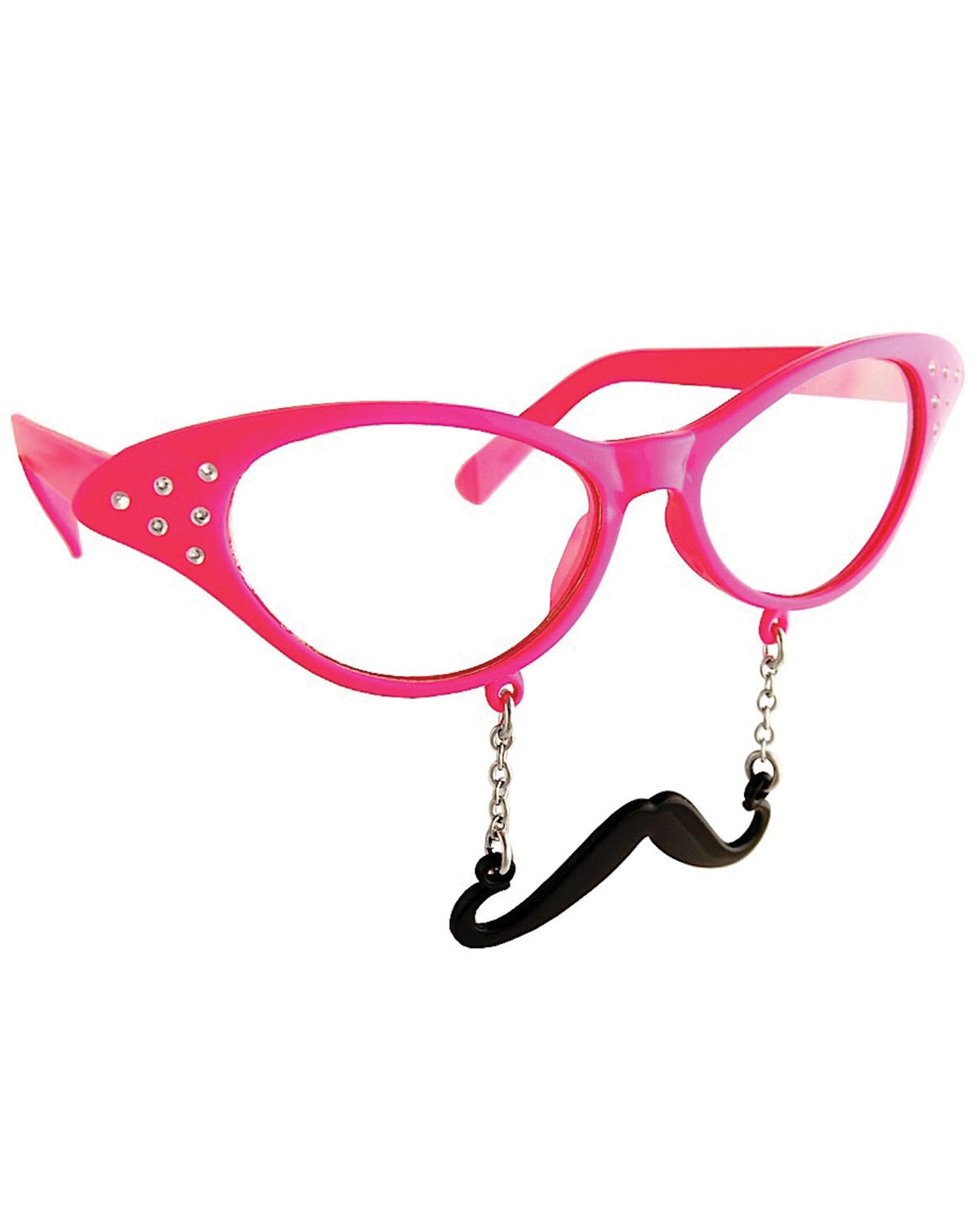 Sun Staches Cat Eye W-rhinestones Default Title Body Fun - Tophatter Daily Deals