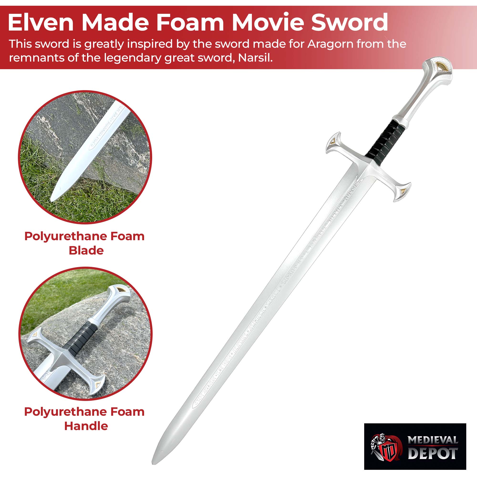 Elven Made Foam LARP Costume Cosplay Replica Movie Sword swords - Tophatter Daily Deals