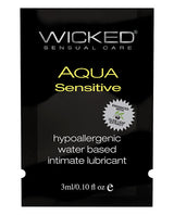 Wicked Sensual Care Hypoallergenic Aqua Sensitive Waterbased Lubricant - .1 Oz Default Title Lubes - Tophatter Daily Deals