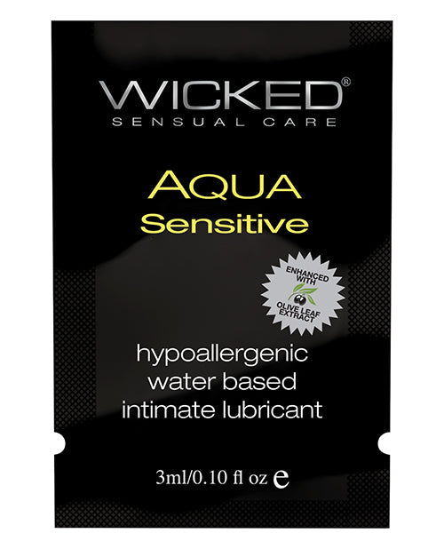 Wicked Sensual Care Hypoallergenic Aqua Sensitive Waterbased Lubricant - .1 Oz Default Title Lubes - Tophatter Daily Deals