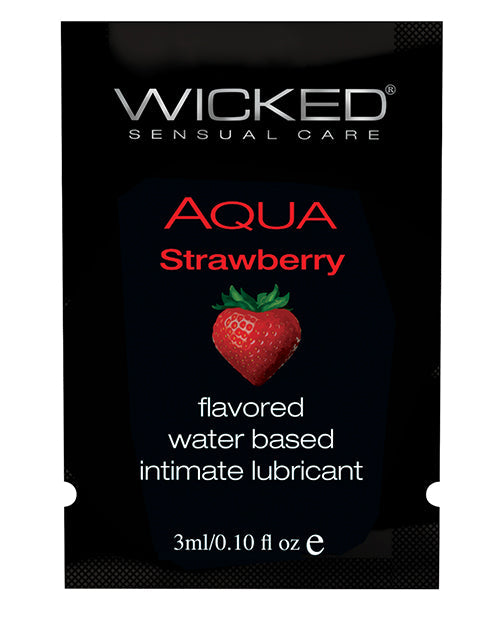 Wicked Sensual Care Waterbased Lubricant - .1 Oz Strawberry Default Title Lubes - Tophatter Daily Deals