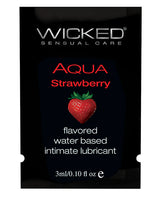 Wicked Sensual Care Waterbased Lubricant - .1 Oz Strawberry Default Title Lubes - Tophatter Daily Deals