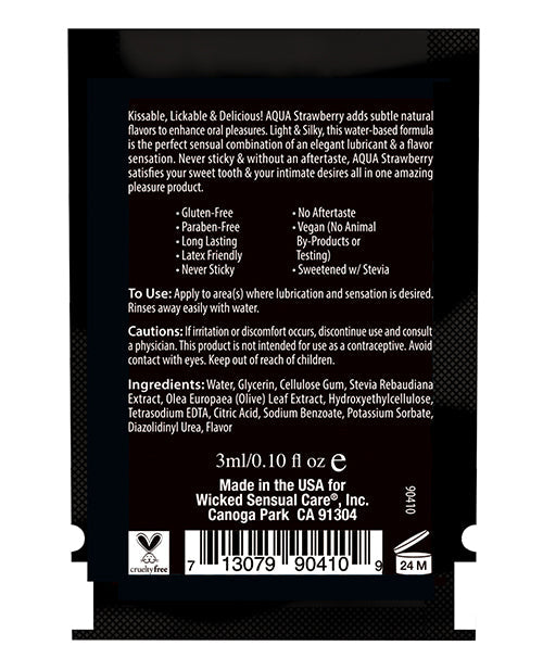 Wicked Sensual Care Waterbased Lubricant - .1 Oz Strawberry Lubes - Tophatter Daily Deals